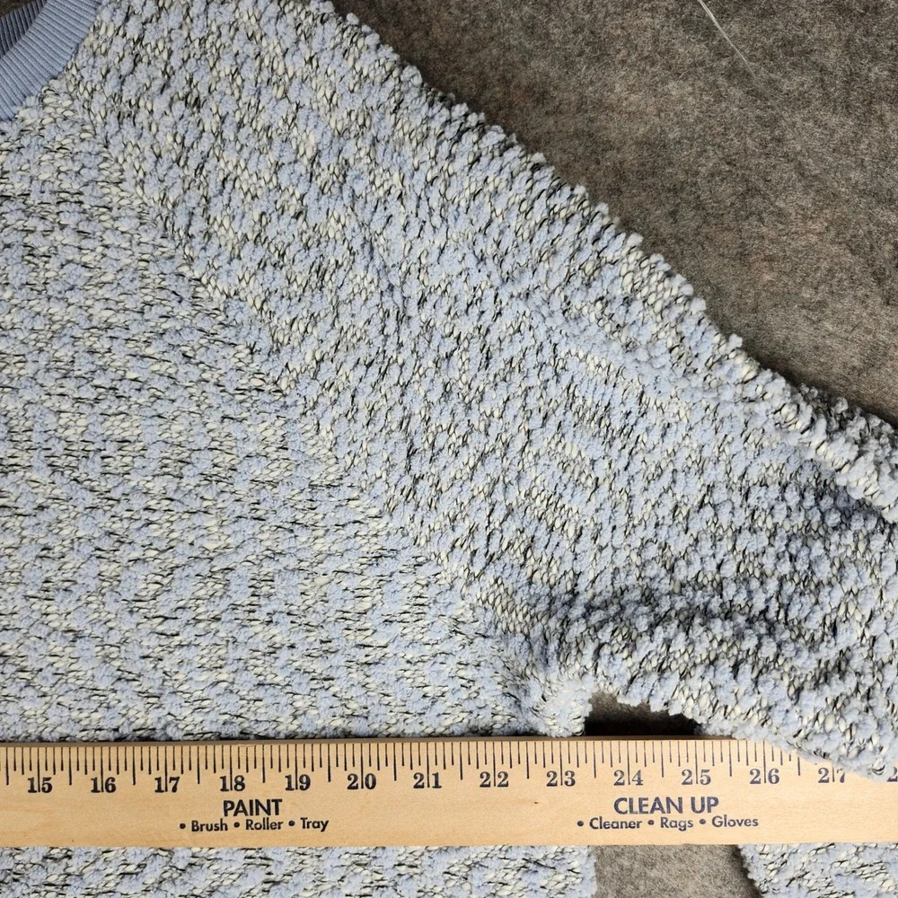 LOFT Textured 3D Light Blue Sweater Womens XL Crew Neck Long Sleeve Casual‎ Knit